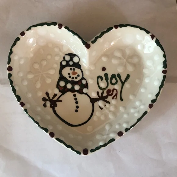 Expressly Yours retired vintage collectible 6” handpainted Snowman dish - Picture 1 of 4